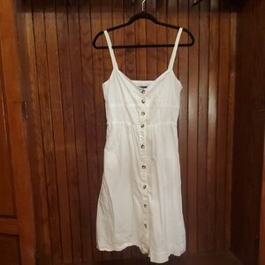 J CREW SIZE 6 White Button-Down Sundress